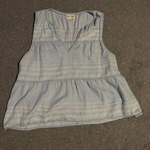 Cloth & Stone Light Blue Sleeveless Top